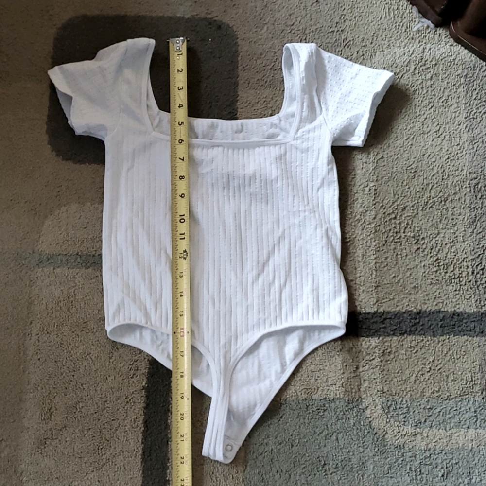 White ribbed bodysuit